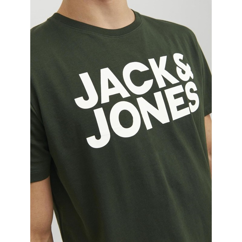 JACK & JONES Jjecorp Logo Tee SS O-Neck Noos T-Shirt Uomo - S Verde (Mountain View Fit: Slim/Large Print) JACK & JONES Jjecorp Logo Tee SS O-Neck Noos T-Shirt Uomo - S Verde (Mountain View Fit: Slim/Large Print)