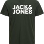 JACK & JONES Jjecorp Logo Tee SS O-Neck Noos T-Shirt Uomo - S Verde (Mountain View Fit: Slim/Large Print)