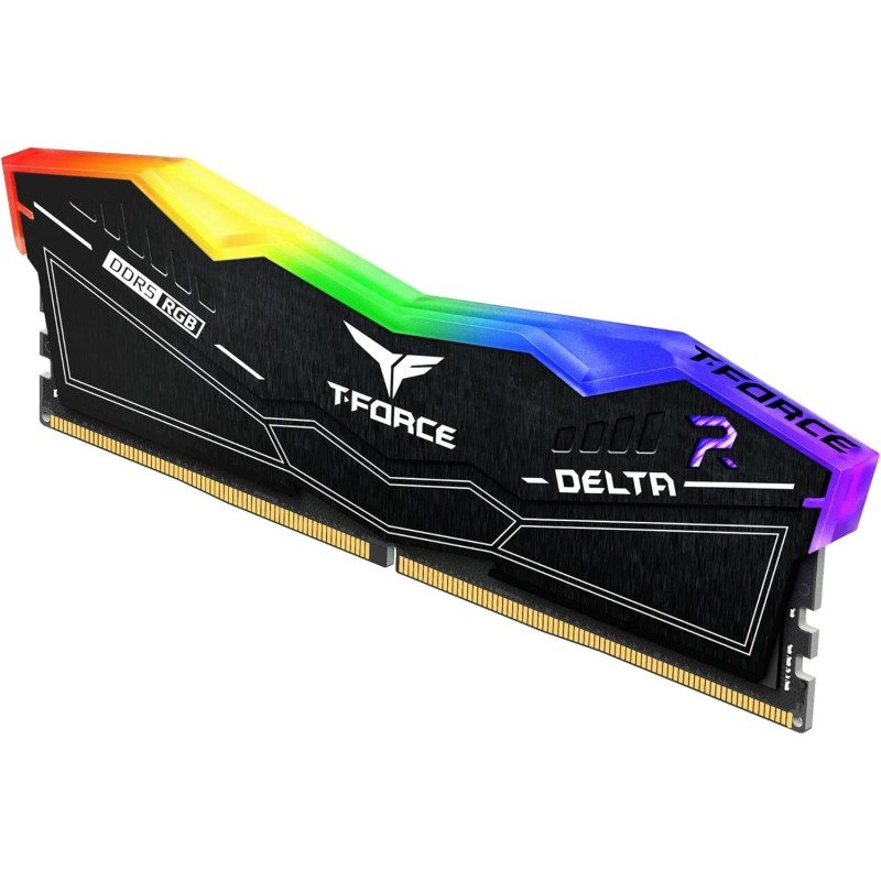 TEAMGROUP T-Force Delta RGB DDR5 Ram 32GB (2x16GB) 6800MHz PC5-54400 CL34 Modulo di memoria desktop RAM per chipset serie 600 700 XMP 3.0 Ready Nero - FF3D532G6800HC34BDC01 - 32GB(2x16GB) nero