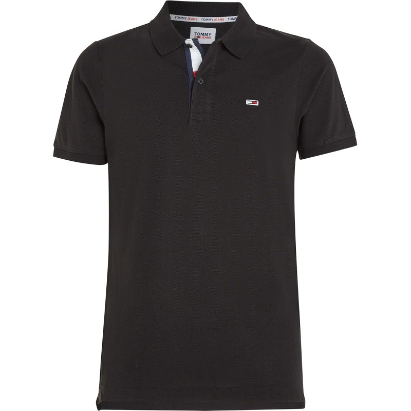 Tommy Jeans Maglietta Polo Maniche Corte Uomo Slim Fit - XL Nero (Black) Tommy Jeans Maglietta Polo Maniche Corte Uomo Slim Fit - XL Nero (Black)