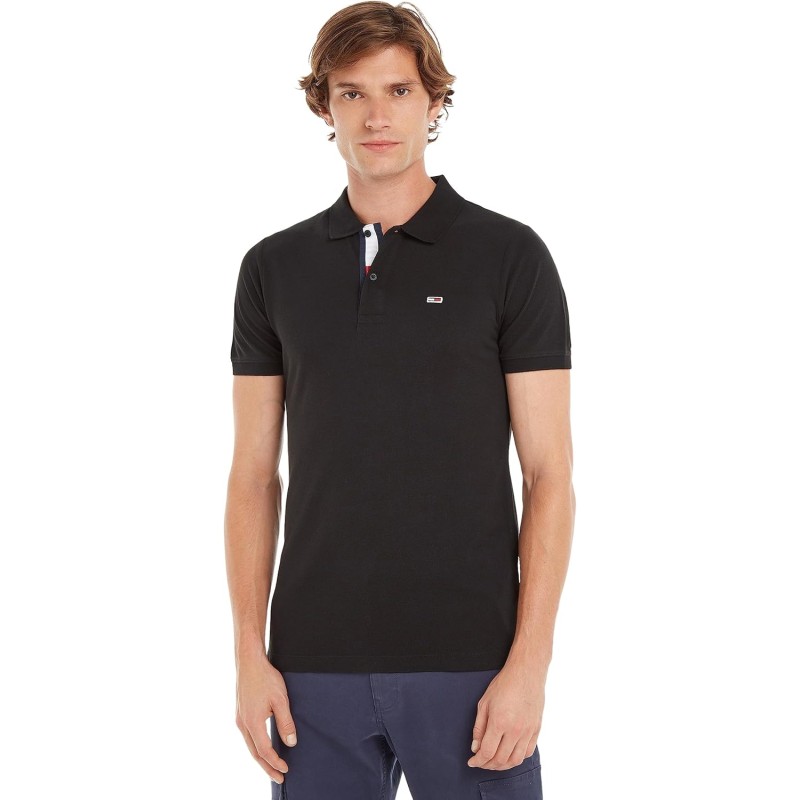 Tommy Jeans Maglietta Polo Maniche Corte Uomo Slim Fit - XL Nero (Black) Tommy Jeans Maglietta Polo Maniche Corte Uomo Slim Fit - XL Nero (Black)