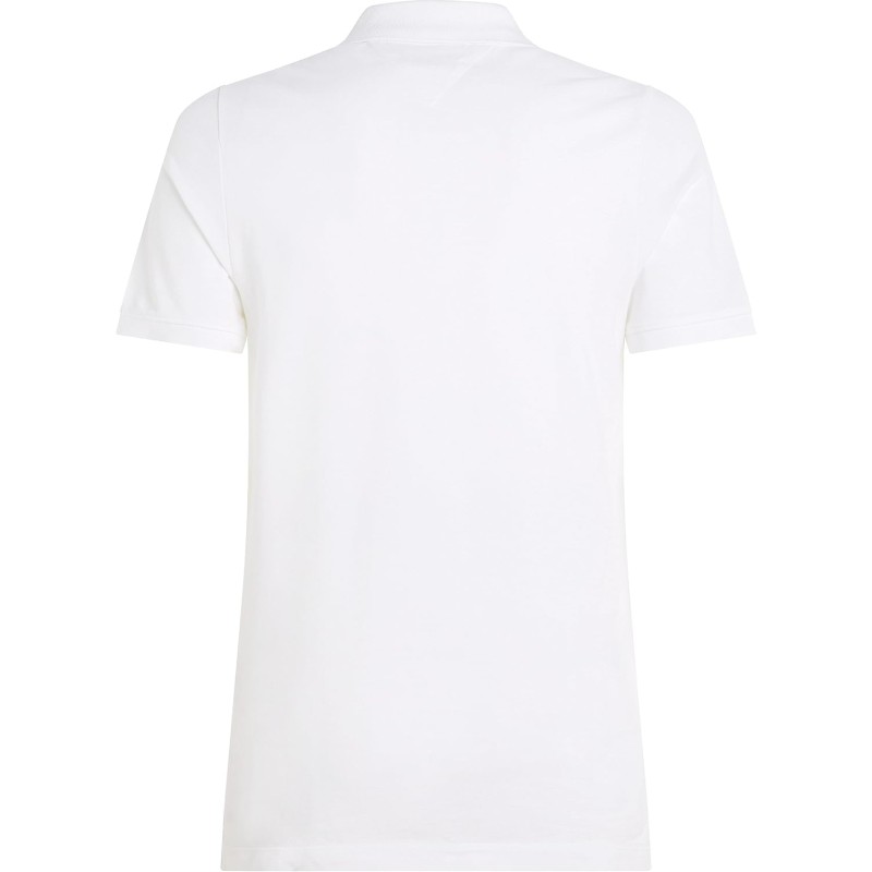 Tommy Jeans Maglietta Polo Maniche Corte Uomo Slim Fit - S Bianco (White) Tommy Jeans Maglietta Polo Maniche Corte Uomo Slim Fit - S Bianco (White)