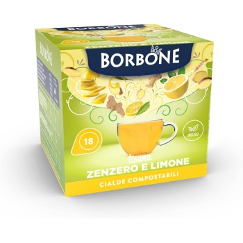Caffè Borbone Tisana Zenzero e Limone - 72 cialde (4 astucci da 18 cialde) - Sistema ESE - Tisana Zenzero e Limone