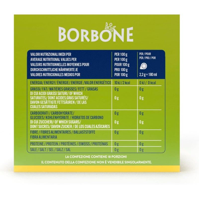 Caffè Borbone Tisana Zenzero e Limone - 72 cialde (4 astucci da 18 cialde) - Sistema ESE - Tisana Zenzero e Limone