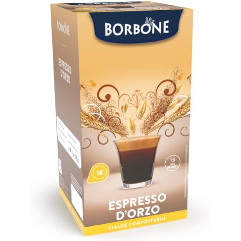 Caffè Borbone Espresso d'Orzo - 72 cialde (4 astucci da 18 cialde) - Sistema ESE - Espresso d'Orzo