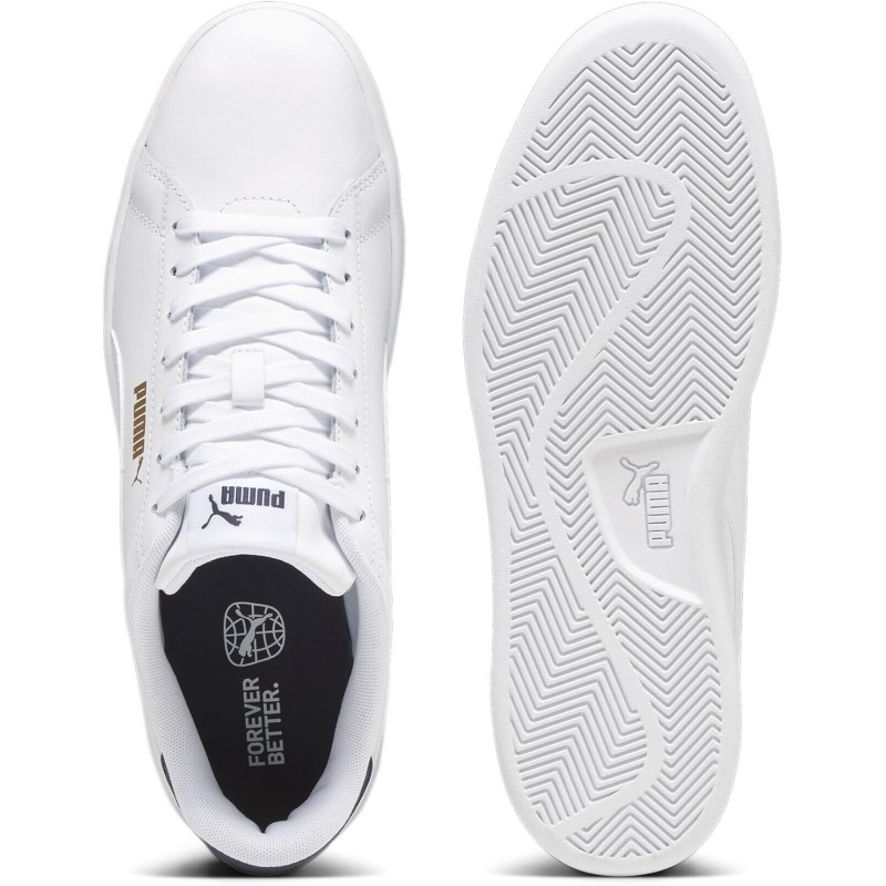 Puma Smash Buck Scarpa Tennis - 44.5 EU Bianco Puma White Puma Navy Puma Gold Puma Smash Buck Scarpa Tennis - 44.5 EU Bianco Puma White Puma Navy Puma Gold