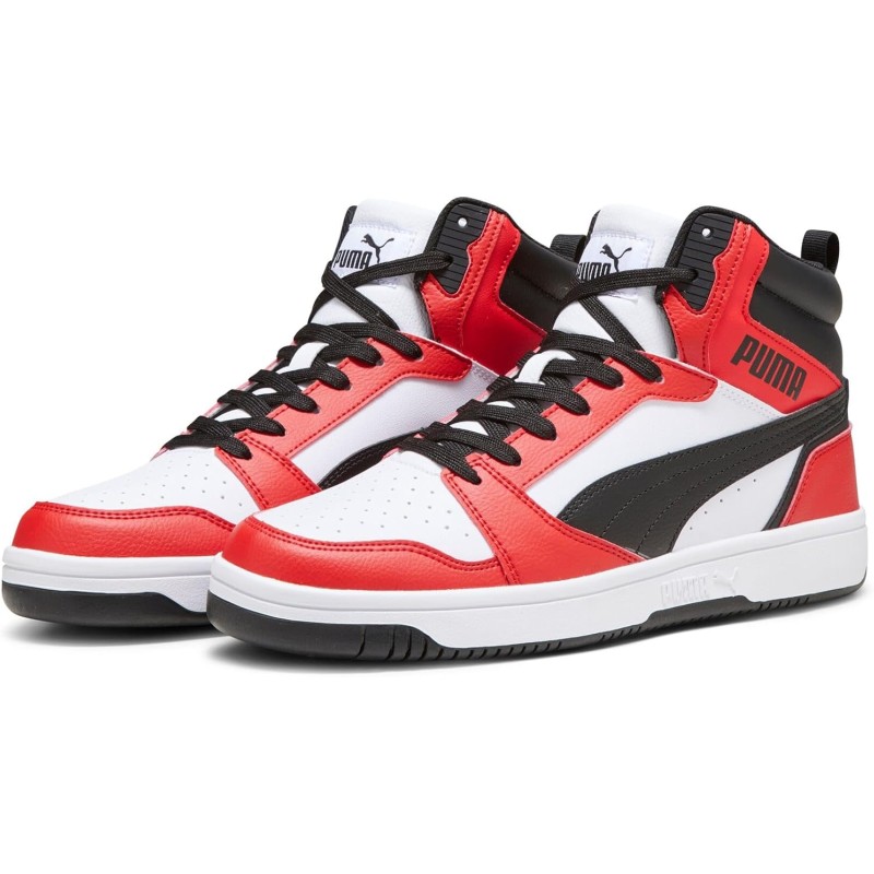 PUMA Rebound V6, Scarpe da Ginnastica Unisex-Adulto - 38 EU White Black For All Time Red PUMA Rebound V6, Scarpe da Ginnastica Unisex-Adulto - 38 EU White Black For All Time Red
