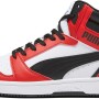 PUMA Rebound V6, Scarpe da Ginnastica Unisex-Adulto - 38 EU White Black For All Time Red