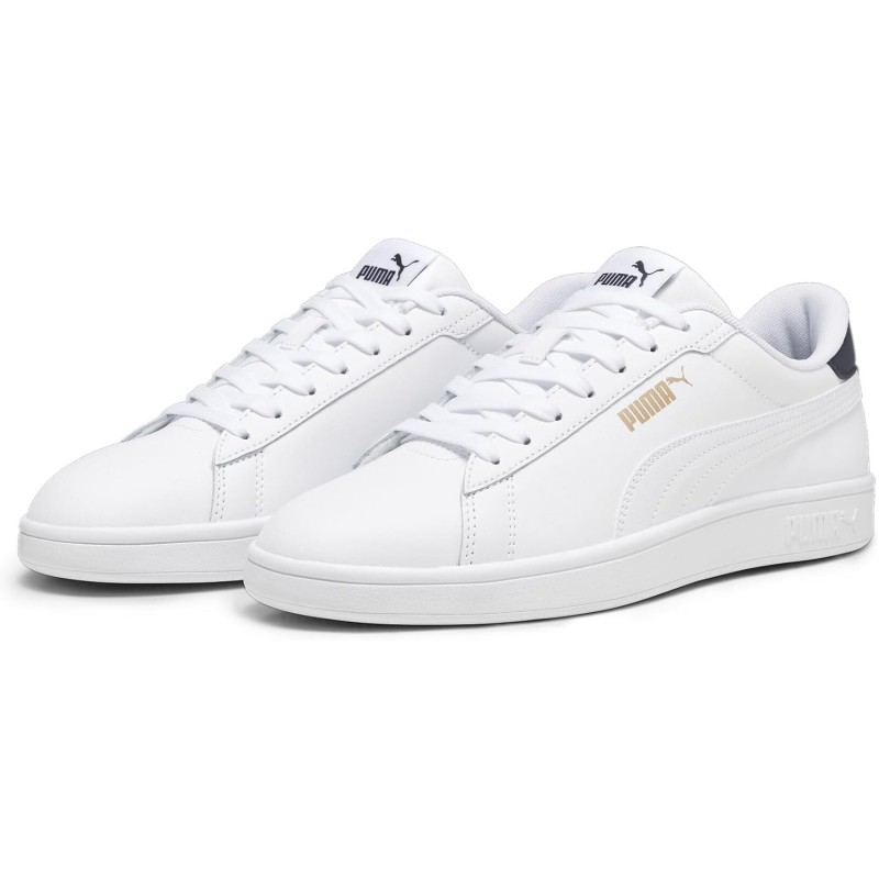 Puma Smash Buck Scarpa Tennis - 47 EU Bianco Puma White Puma Navy Puma Gold Puma Smash Buck Scarpa Tennis - 47 EU Bianco Puma White Puma Navy Puma Gold