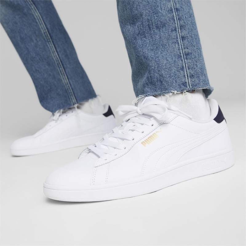 Puma Smash Buck Scarpa Tennis - 47 EU Bianco Puma White Puma Navy Puma Gold Puma Smash Buck Scarpa Tennis - 47 EU Bianco Puma White Puma Navy Puma Gold
