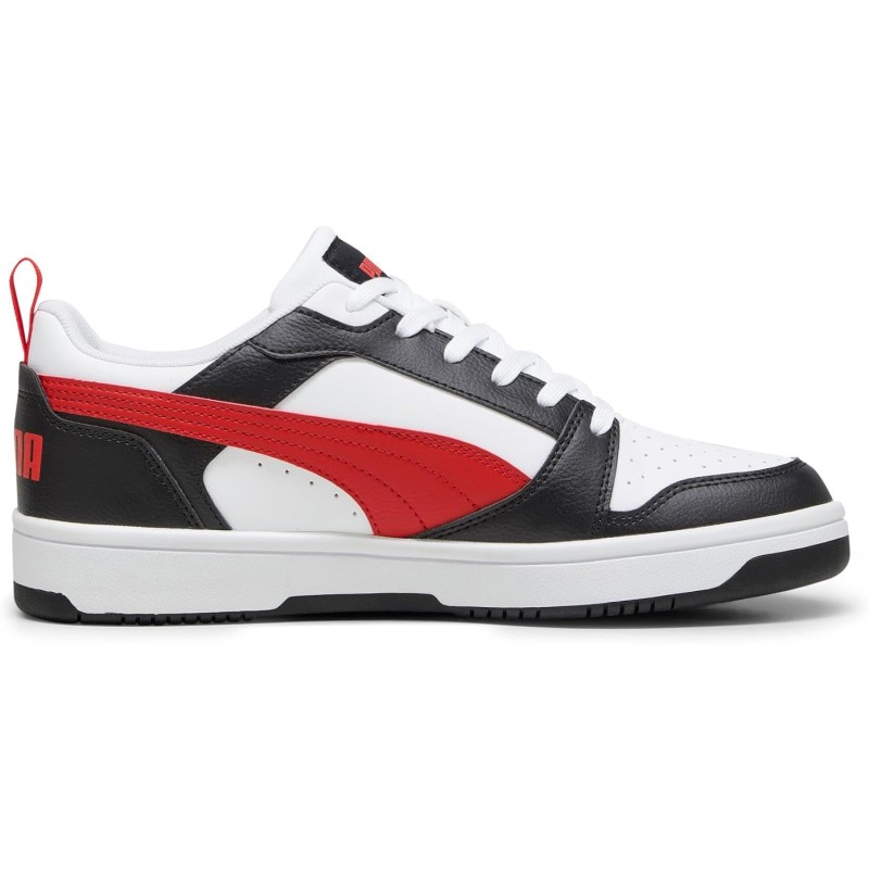 PUMA Rebound V6 Low SneakerUnisex - Adulto - 46 EU Puma White For All Time Red Puma Black PUMA Rebound V6 Low SneakerUnisex - Adulto - 46 EU Puma White For All Time Red Puma Black