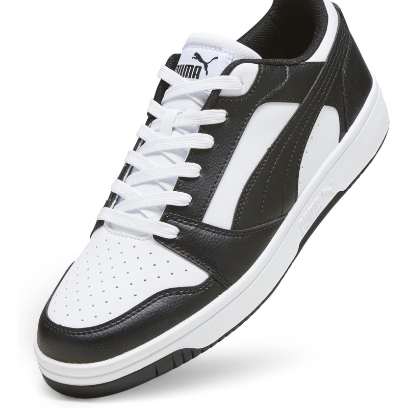 PUMA Rebound V6 Low SneakerUnisex - Adulto - 39 EU Puma White Puma Black Puma White