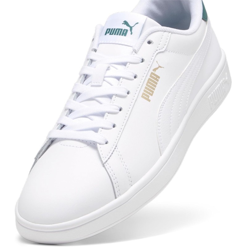 Puma Smash Buck Scarpa Tennis - 44 EU Bianco Puma White Malachite Puma Gold Puma Smash Buck Scarpa Tennis - 44 EU Bianco Puma White Malachite Puma Gold