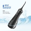 Idropulsore Dentale, Irrigatore Orale Professionale con 4 Modalità e 4 Ugelli di Ricambio, Ricaricabile USB, Impermeabile IPX7 Water Orale Flosser Pulizia Denti Ideale per Viaggi a Casa - Nero