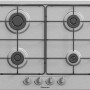 Hisense Gm642Xf Piano Cottura A Gas con 4 Zone Di Cottura, Larghezza 60 Cm, Griglie Smaltate, Accensione Integrata Nella Manopola, Finitura Inox Anti Impronta, Argento, 51 x 61 x 9 cm - 60 cm