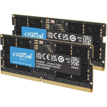 Crucial RAM 64GB (2x32GB) DDR5 5600MHz (o 5200MHz o 4800MHz) Memoria per computer Portatili CT2K32G56C46S5 - 64GB Kit (2x32GB)