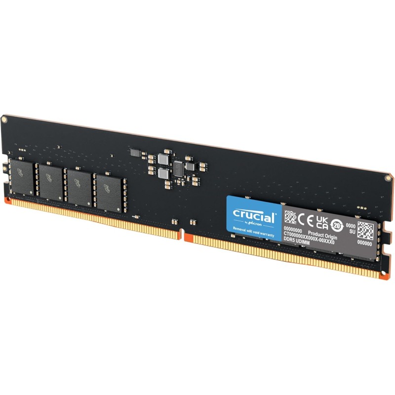 Crucial RAM 16GB DDR5 5600MHz (o 5200MHz o 4800MHz) Memoria Desktop CT16G56C46U5 - 16GB Crucial RAM 16GB DDR5 5600MHz (o 5200MHz o 4800MHz) Memoria Desktop CT16G56C46U5 - 16GB