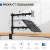 GRIFEMA 2 Monitor Supporto per Monitor con Ripiano per Laptop, Braccio per Monitor VESA 75x75-100x100 MM, Rotazione 360°, Angolo di Inclinazione ±90°, Altezza Regolabile, Peso Massimo 10KG, Nero GRIFEMA 2 Monitor Supporto per Monitor con Ripiano per Laptop, Braccio per Monitor VESA 75x75-100x100 MM, Rotazione 360°, Angolo di Inclinazione ±90°, Altezza Regolabile, Peso Massimo 10KG, Nero