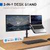 GRIFEMA 2 Monitor Supporto per Monitor con Ripiano per Laptop, Braccio per Monitor VESA 75x75-100x100 MM, Rotazione 360°, Angolo di Inclinazione ±90°, Altezza Regolabile, Peso Massimo 10KG, Nero GRIFEMA 2 Monitor Supporto per Monitor con Ripiano per Laptop, Braccio per Monitor VESA 75x75-100x100 MM, Rotazione 360°, Angolo di Inclinazione ±90°, Altezza Regolabile, Peso Massimo 10KG, Nero
