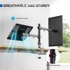 GRIFEMA 2 Monitor Supporto per Monitor con Ripiano per Laptop, Braccio per Monitor VESA 75x75-100x100 MM, Rotazione 360°, Angolo di Inclinazione ±90°, Altezza Regolabile, Peso Massimo 10KG, Nero GRIFEMA 2 Monitor Supporto per Monitor con Ripiano per Laptop, Braccio per Monitor VESA 75x75-100x100 MM, Rotazione 360°, Angolo di Inclinazione ±90°, Altezza Regolabile, Peso Massimo 10KG, Nero