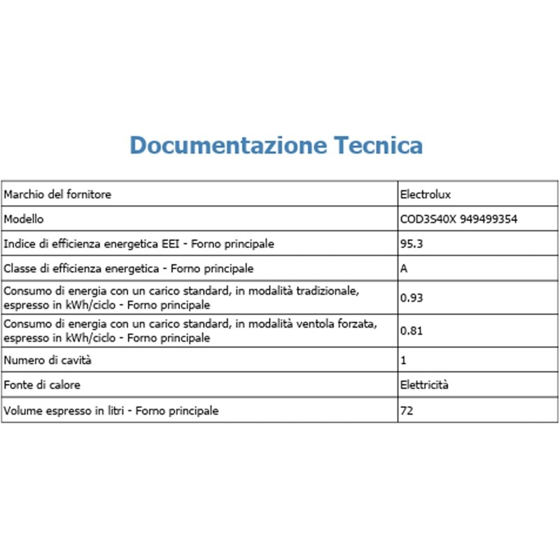Electrolux Serie 600 Forno da Incasso a Vapore Multifunzione, Capacità 68 L, COD3S40X, Funzione Pizza, SteamBake, Pulizia AquaClean, 589x594x568 mm, Inox Antimpronta - Acciaio Inox Antimpronta