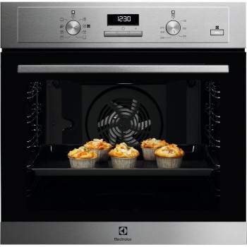 Electrolux Serie 600 Forno da Incasso a Vapore Multifunzione, Capacità 68 L, COD3S40X, Funzione Pizza, SteamBake, Pulizia AquaClean, 589x594x568 mm, Inox Antimpronta - Acciaio Inox Antimpronta