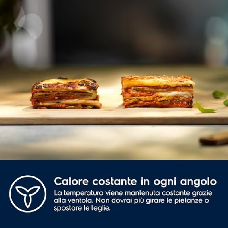 Electrolux Serie 600 Forno da Incasso Multifunzione, Capacità 72 L, EOF4P46X, Classe A+, SurroundCook, Pulizia Pirolitica, 589x594x569 mm, Acciaio Inox Antimpronta - Acciaio Inox Antimpronta