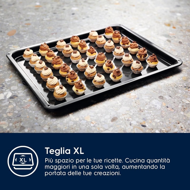Electrolux Serie 600 Forno da Incasso Multifunzione, Capacità 72 L, EOF4P46X, Classe A+, SurroundCook, Pulizia Pirolitica, 589x594x569 mm, Acciaio Inox Antimpronta - Acciaio Inox Antimpronta Electrolux Serie 600 Forno da Incasso Multifunzione, Capacità 72 L, EOF4P46X, Classe A+, SurroundCook, Pulizia Pirolitica, 589x594x569 mm, Acciaio Inox Antimpronta - Acciaio Inox Antimpronta