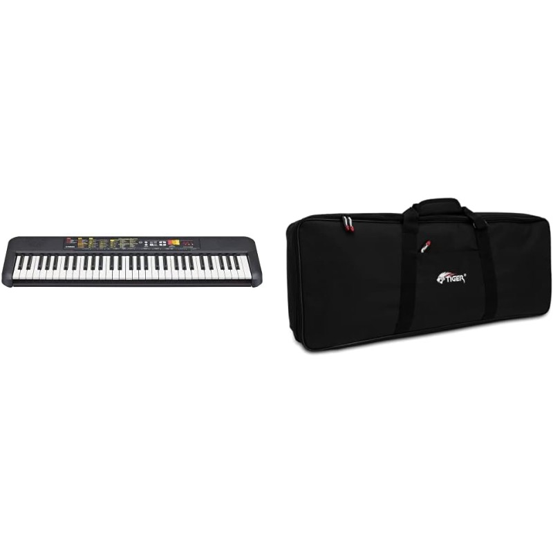 Yamaha Digital Keyboard PSR-F52, Tastiera Digitale Compatta per Principianti con 61 Tasti, 144 Voci Strumentali e 158 Stili di Accompagnamento & TIGER 61 Borsa per Tastiera, Tasti con Cinghie Yamaha Digital Keyboard PSR-F52, Tastiera Digitale Compatta per Principianti con 61 Tasti, 144 Voci Strumentali e 158 Stili di Accompagnamento & TIGER 61 Borsa per Tastiera, Tasti con Cinghie