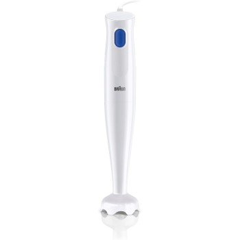 Braun MINIPIMER MQ10.000P MultiQuick1 5 ANNI DI ASSISTENZA, Frullatore ad immersione leggero, Sistema EasyTwist per cambiare facilmente accessorio, Tecnologia Splash niente schizzi, Bianco