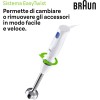 Braun MultiQuick 1 MQ10.001MWH Frullatore ad Immersione Leggero, Tecnologia EasyTwist, Bicchiere da 600ml Incluso, 450W, Acciaio, Bianco Braun MultiQuick 1 MQ10.001MWH Frullatore ad Immersione Leggero, Tecnologia EasyTwist, Bicchiere da 600ml Incluso, 450W, Acciaio, Bianco