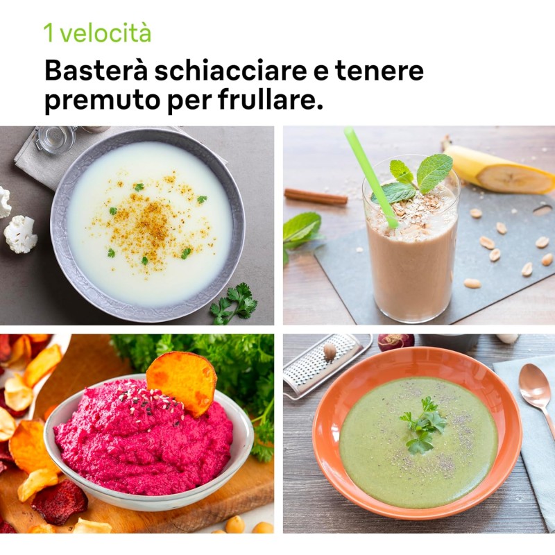 Braun MultiQuick 1 MQ10.001MWH Frullatore ad Immersione Leggero, Tecnologia EasyTwist, Bicchiere da 600ml Incluso, 450W, Acciaio, Bianco Braun MultiQuick 1 MQ10.001MWH Frullatore ad Immersione Leggero, Tecnologia EasyTwist, Bicchiere da 600ml Incluso, 450W, Acciaio, Bianco