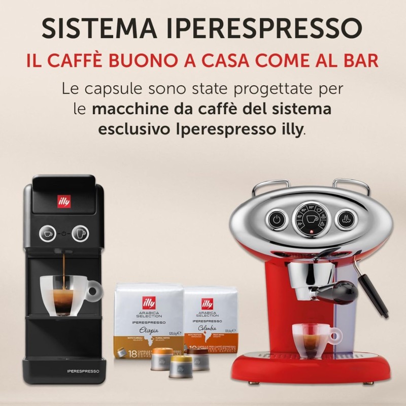 illy, Caffè in Capsule Iperespresso Arabica Selection Colombia, 100% Arabica con Note Fruttate di Agrumi e Frutti Rossi, Gusto dalla Delicata Acidità, 6 Confezioni da 18 (108 Capsule Totali)