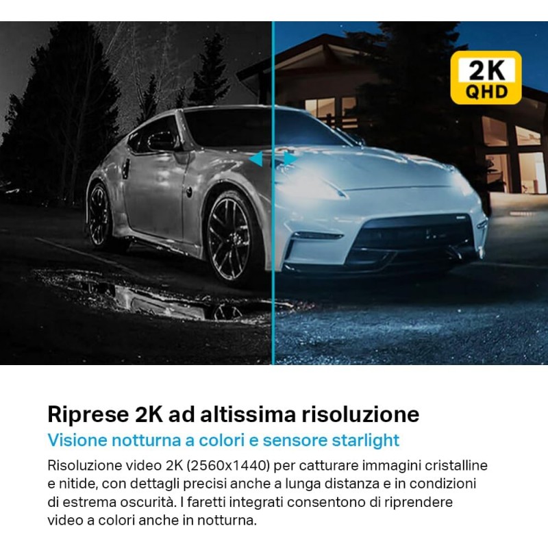 TP-Link Tapo C420S1 Telecamera WiFi Esterno QHD 2K, Batteria Senza Fili, Allarme con Rilevamento del Movimento, IP65, 2 Vie Audio, Nessun Cablaggio, Visione Notturna a Colori, Telecamere e Tapo Hub