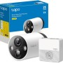 TP-Link Tapo C420S1 Telecamera WiFi Esterno QHD 2K, Batteria Senza Fili, Allarme con Rilevamento del Movimento, IP65, 2 Vie Audio, Nessun Cablaggio, Visione Notturna a Colori, Telecamere e Tapo Hub