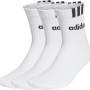 adidas Unisex - Adulto 3-Stripes Linear Half-Crew Cushioned Socks 3 Pairs - 40-42 White / Black
