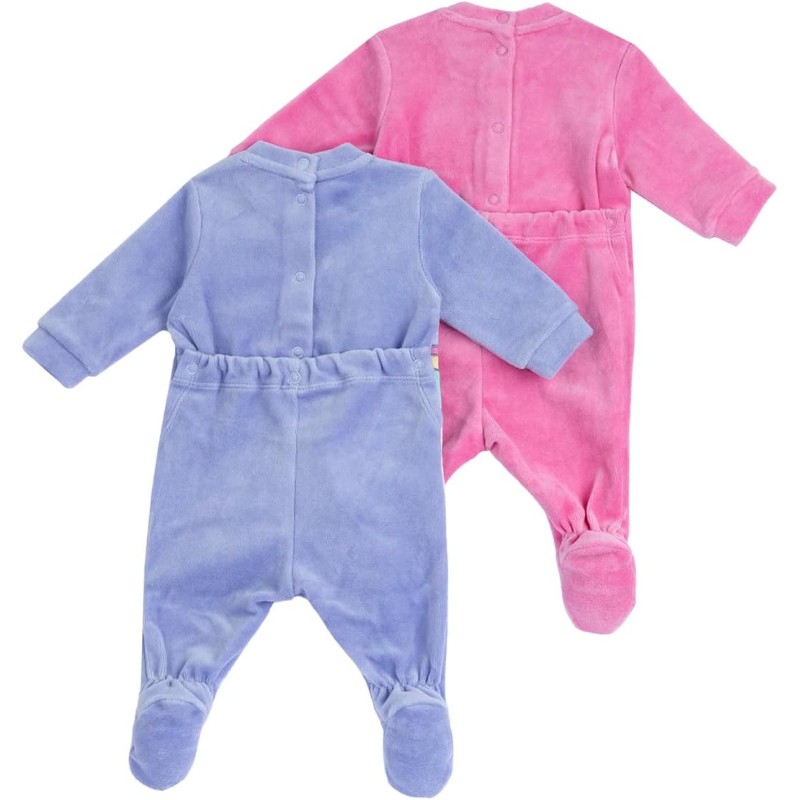 Chicco Set Tutine in Ciniglia con Piedino Invernale (Pacco da 2) Unisex-Bimbi - 12 mesi Viola