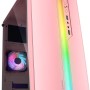Mars Gaming MC-S1 Rosa, Case PC Gaming Compatto Micro-ATX, Illuminazione ARGB 12 Modalità, Ventola FRGB, Finestra Laterale Completa