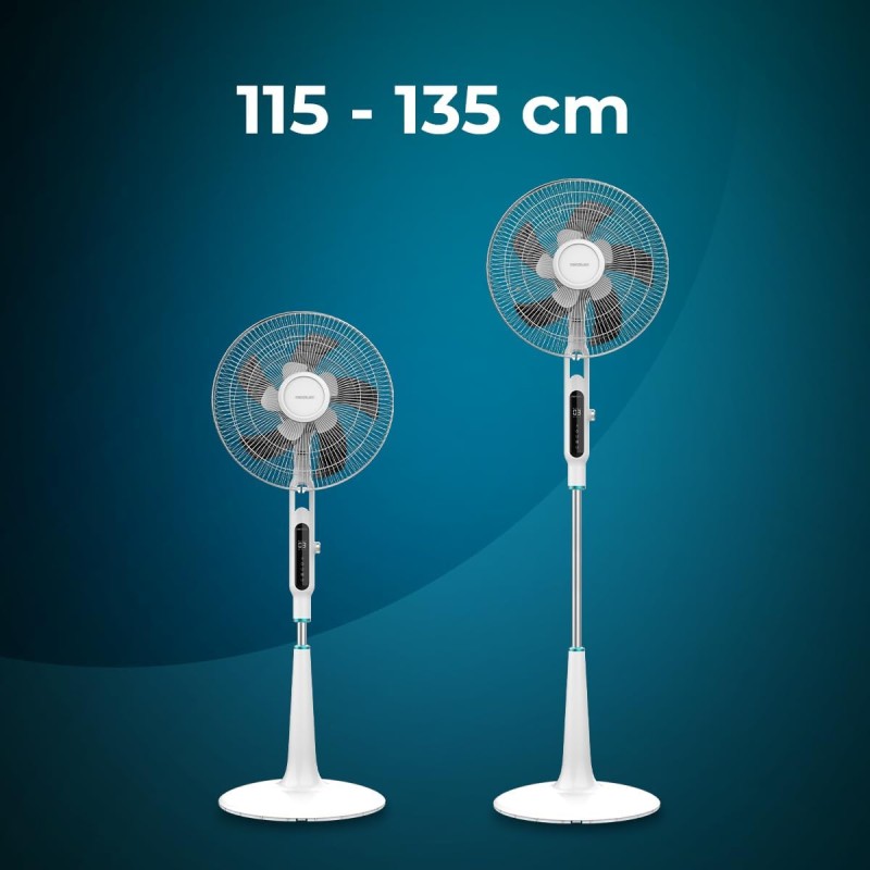 Cecotec Ventilatore da terra con telecomando EnergySilence 1600 Moskito, 65 W, funzione repellente per zanzare, timer, controllo touch, display LED, 10 velocità e 3 modalità, Bianco - Bianco Cecotec Ventilatore da terra con telecomando EnergySilence 1600 Moskito, 65 W, funzione repellente per zanzare, timer, controllo touch, display LED, 10 velocità e 3 modalità, Bianco - Bianco
