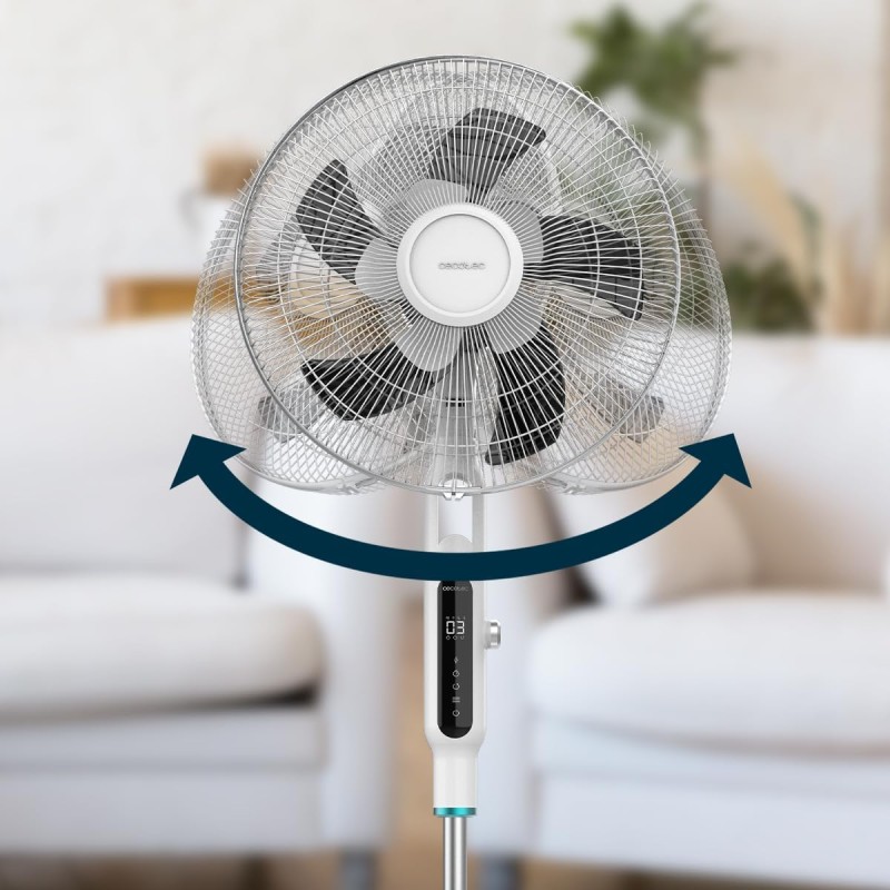 Cecotec Ventilatore da terra con telecomando EnergySilence 1600 Moskito, 65 W, funzione repellente per zanzare, timer, controllo touch, display LED, 10 velocità e 3 modalità, Bianco - Bianco Cecotec Ventilatore da terra con telecomando EnergySilence 1600 Moskito, 65 W, funzione repellente per zanzare, timer, controllo touch, display LED, 10 velocità e 3 modalità, Bianco - Bianco