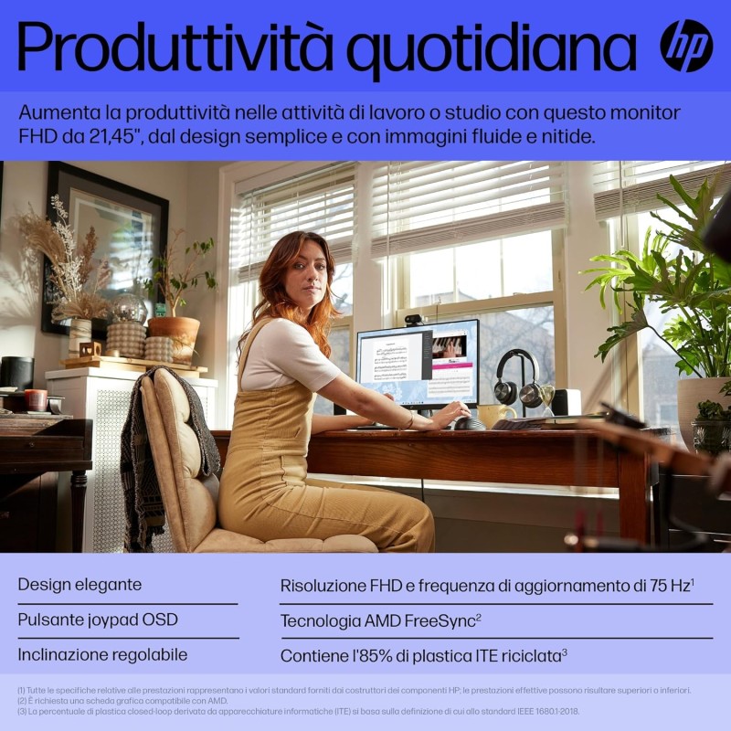 HP V22v G5 Full HD Monitor - 21.5'' HP V22v G5 Full HD Monitor - 21.5''