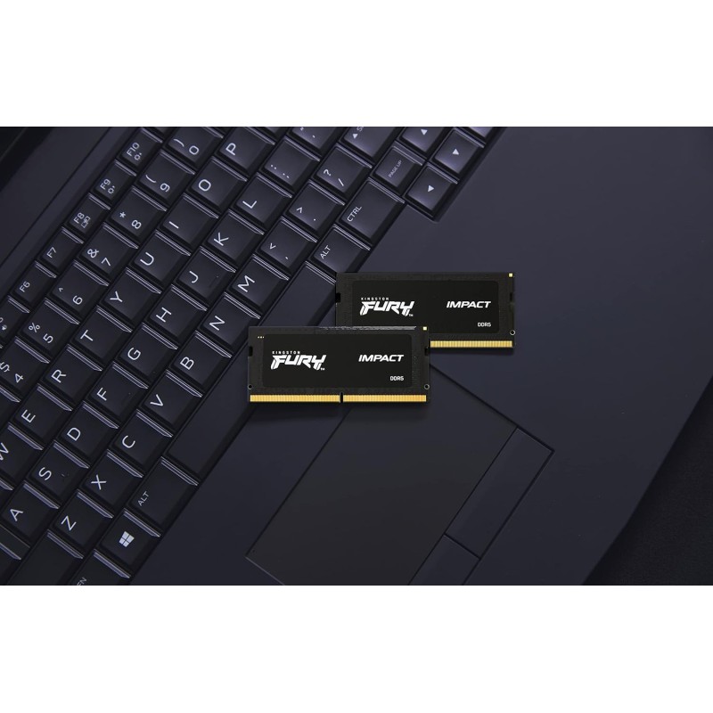 Kingston FURY Impact PnP 64GB (2x32GB) 5600MT/s DDR5 CL40 SODIMM Memoria Gaming per Laptop Kit da 2 - KF556S40IBK2-64 - 64GB Kingston FURY Impact PnP 64GB (2x32GB) 5600MT/s DDR5 CL40 SODIMM Memoria Gaming per Laptop Kit da 2 - KF556S40IBK2-64 - 64GB