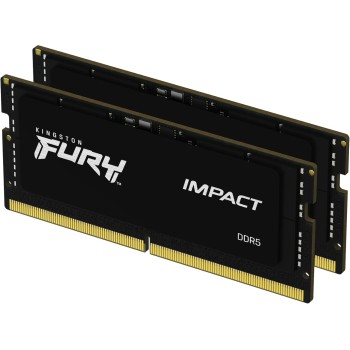 Kingston FURY Impact PnP 64GB (2x32GB) 5600MT/s DDR5 CL40 SODIMM Memoria Gaming per Laptop Kit da 2 - KF556S40IBK2-64 - 64GB