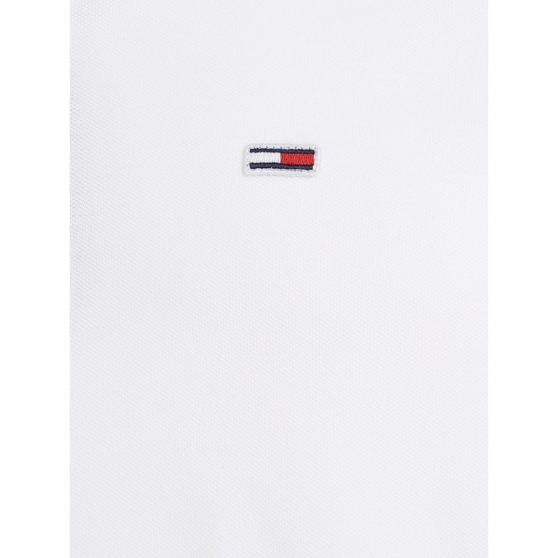 Tommy Jeans Maglietta Polo Maniche Corte Uomo Slim Fit - XS Bianco (White) Tommy Jeans Maglietta Polo Maniche Corte Uomo Slim Fit - XS Bianco (White)