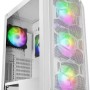 Mars Gaming MC-KX, Torre Gaming E-ATX Premium, Sistema CPU FREEZER, 5 Ventole ARGB Ultra-silenziose, Controller ARGB e Controller RF, Frontale Mesh, Bianco
