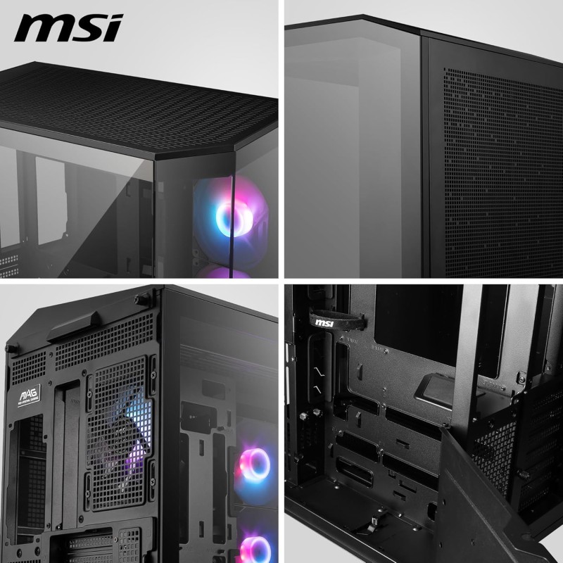MSI MAG PANO 100R PZ ATX PC Case - Capacità ATX, staffa di installazione GPU Verical, supporto GPU, filtri antipolvere, staffa di archiviazione oscillante, doppia camera, USB 20Gbps Type-C - 100R / ATX MSI MAG PANO 100R PZ ATX PC Case - Capacità ATX, staffa di installazione GPU Verical, supporto GPU, filtri antipolvere, staffa di archiviazione oscillante, doppia camera, USB 20Gbps Type-C - 100R / ATX