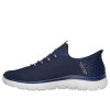 Skechers Summits Key Pace, Scarpe da Ginnastica Uomo - 42 EU Larga Navy Mesh Trim