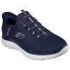 Skechers Summits Key Pace, Scarpe da Ginnastica Uomo - 42 EU Larga Navy Mesh Trim