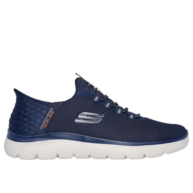 Skechers Summits Key Pace, Scarpe da Ginnastica Uomo - 42 EU Larga Navy Mesh Trim