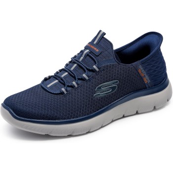 Skechers Summits Key Pace, Scarpe da Ginnastica Uomo - 42 EU Larga Navy Mesh Trim Skechers Summits Key Pace, Scarpe da Ginnastica Uomo - 42 EU Larga Navy Mesh Trim